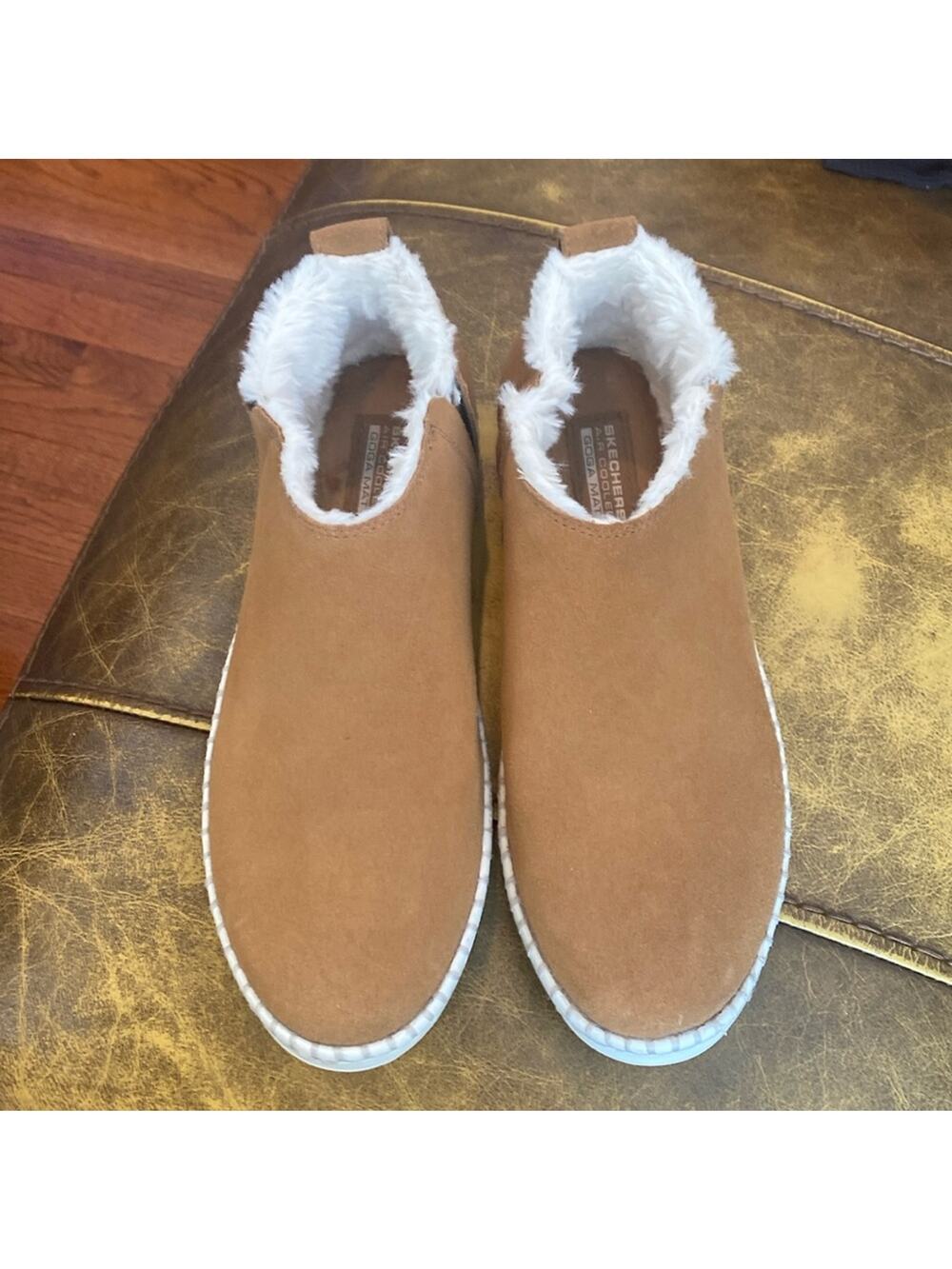 Sketchers Air Cooled Gogo Mat NWOT leather women’s 9.5 slipper shoes